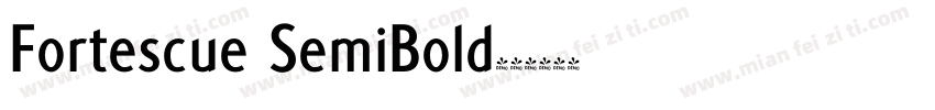 Fortescue SemiBold字体转换